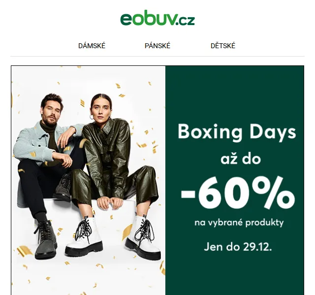 Eobuv: Boxing Days slevy do -60% – červen 2026 | Nuslet.cz