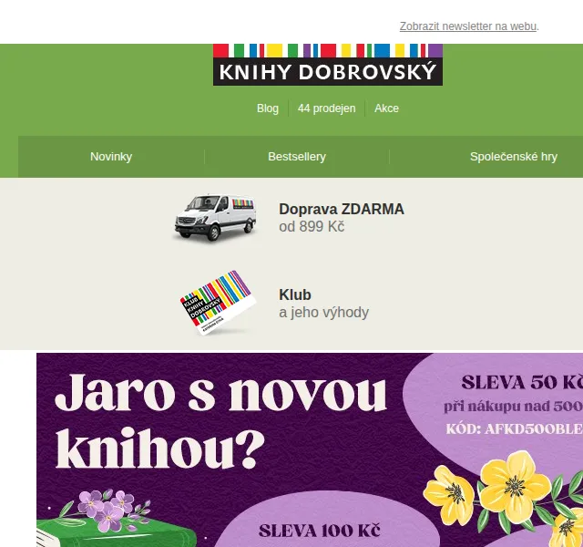KnihyDobrovsky.cz: Sleva 200 Kč na knihy – červen 2026 | Nuslet.cz