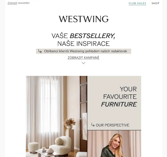Westwing: Den Bestsellerů s redaktorkami – červen 2026 | Nuslet.cz