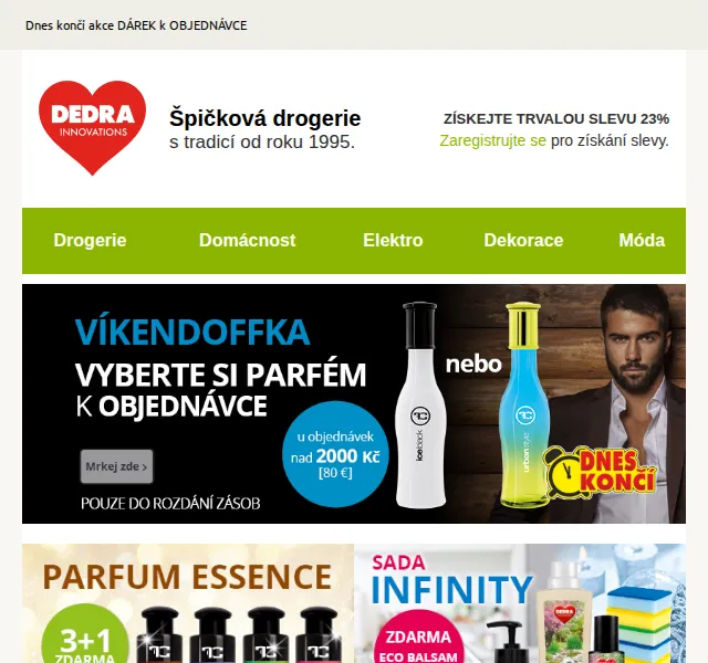 DEDRA: Špičková drogerie s trvalou slevou 23% – červen 2026 | Nuslet.cz