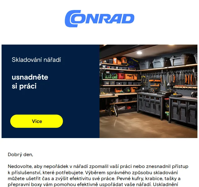 Conrad Electronic: Skladování nářadí – kufry a boxy od 295 Kč – červenec 2026 | Nuslet.cz