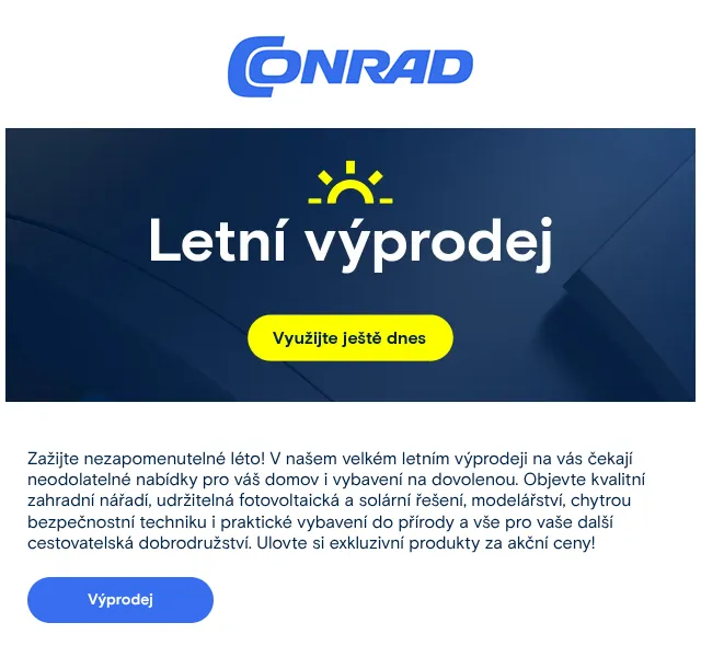 Conrad Electronic: Letní výprodej – август 2026 | Nuslet.cz