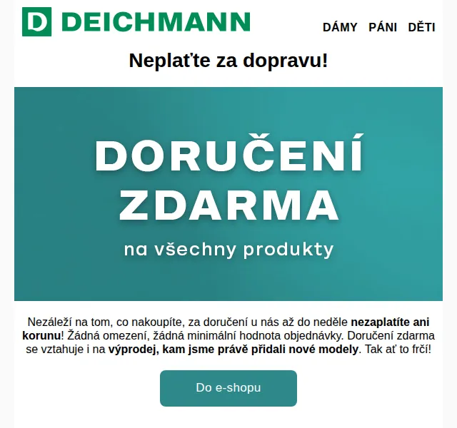 DEICHMANN: Doručení zdarma – červenec 2026 | Nuslet.cz