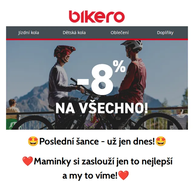 czbikero: Sleva 8 % na vše – červenec 2026 | Nuslet.cz