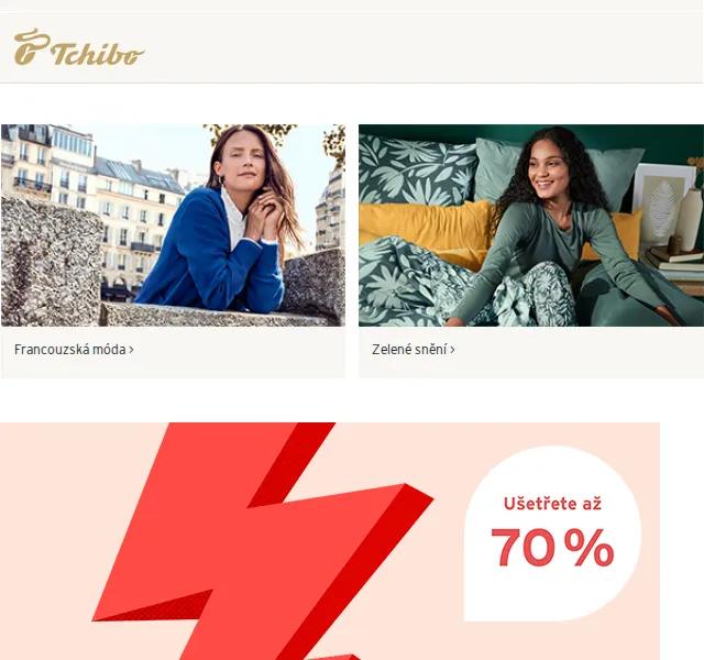 Tchibo: až 70 % slevy + dámská móda – Duben 2026