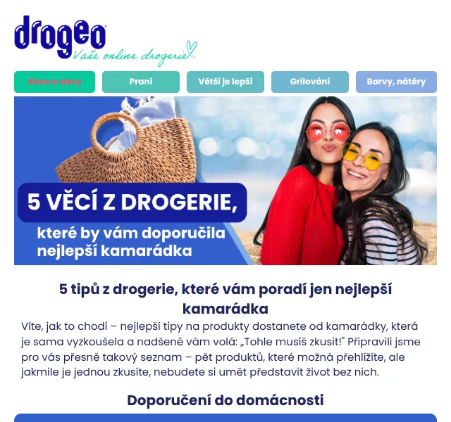 Drogeo: 5 tipů z drogerie – levné a účinné produkty – červen 2026