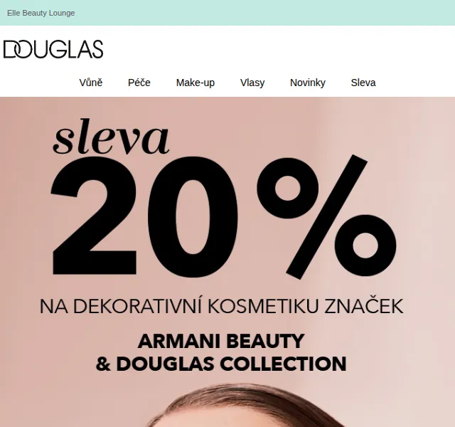 Douglas CZ: Sleva 20 % na dekorativní kosmetiku Armani Beauty – červenec 2026 | Nuslet.cz