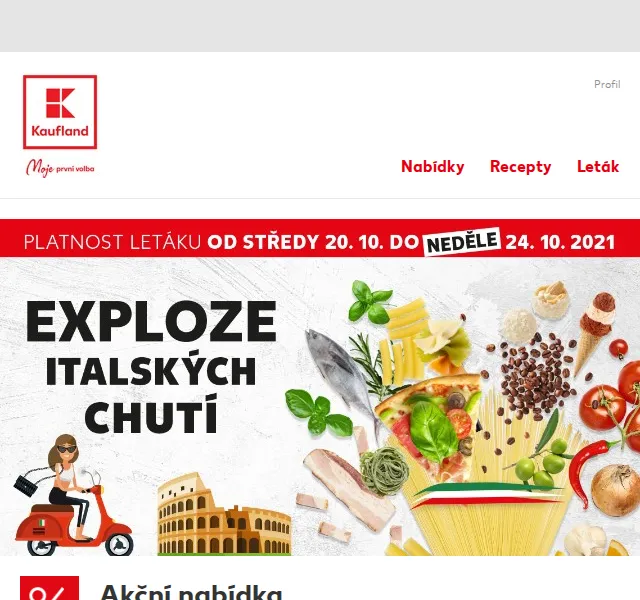 Kaufland: Italská akce – slevy až 57 % – říjen 2021 | Nuslet.cz