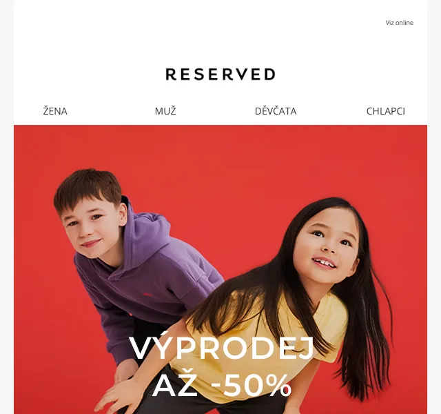RESERVED: Dětský výprodej až -50 % – červenec 2026