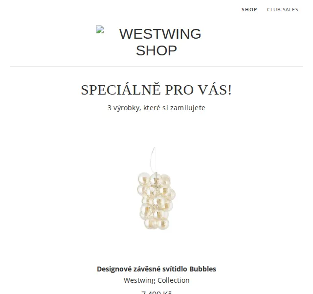 WestwingNow: Designová svítidla Bubbles, Coralie a Gross Bar – červenec 2026 | Nuslet.cz