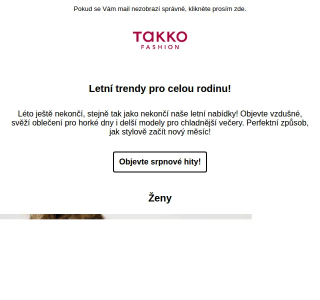 Takko Fashion: Módní hity na srpen – levné oblečení 2026 | Nuslet.cz