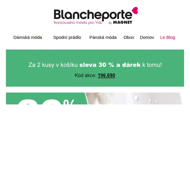 Blancheporte: 30% sleva při nákupu 2 ks – červenec 2026 | Nuslet.cz