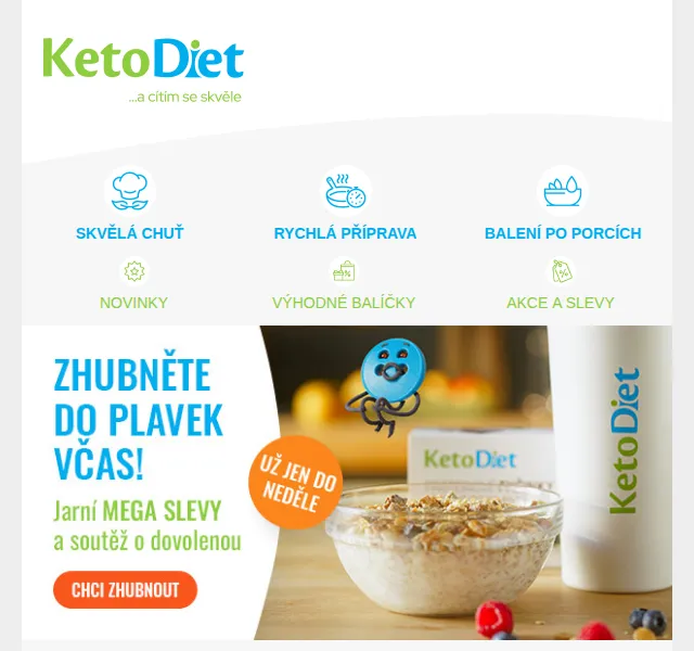 KetoDiet: Jarní mega slevy až 50 % + FLASH SALE 15 % – červen 2026 | Nuslet.cz