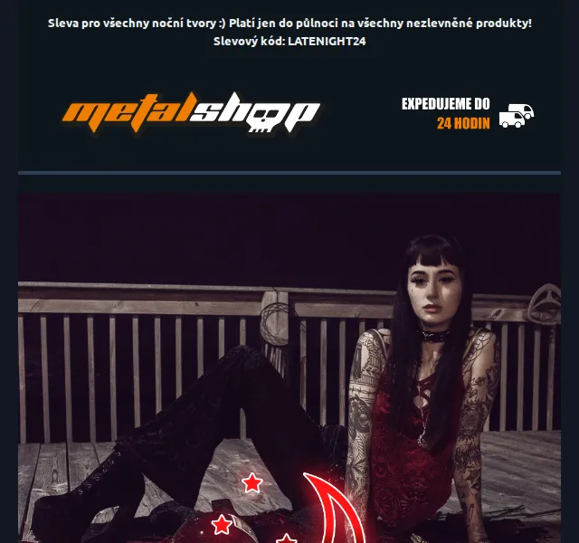 METALSHOP: 15% SLEVA NA VŠE – Late Night Shopping – červenec 2026 | Nuslet.cz