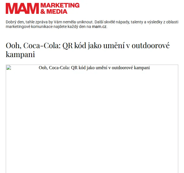 Marketing & Media: QR kód jako umění v OOH kampani – červenec 2026 | Nuslet.cz