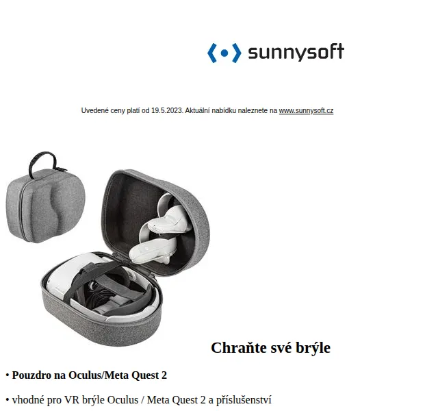 Sunnysoft.cz: novinky a slevy na VR brýle, meteostanice a masážní pistole – červen 2026 | Nuslet.cz