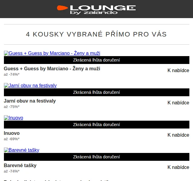 Lounge by Zalando: Guess, Sisley a festivalový výprodej – až -75 % – červen 2026 | Nuslet.cz