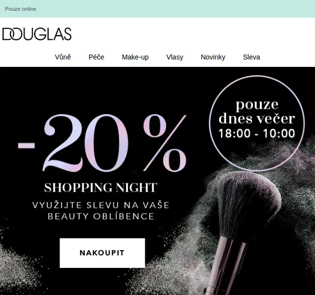 Douglas CZ: 20% sleva na vše – červen 2026 | Nuslet.cz