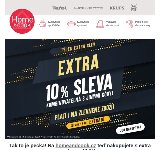 Home & Cook: Extra 10% sleva na vše – červen 2026 | Nuslet.cz