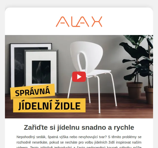 ALAX nábytek: jídelní nábytek se slevou 15 % – červen 2026 | Nuslet.cz