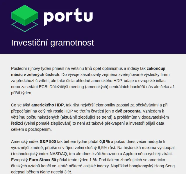 Portu: Investiční gramotnost – říjen 2021 | Nuslet.cz