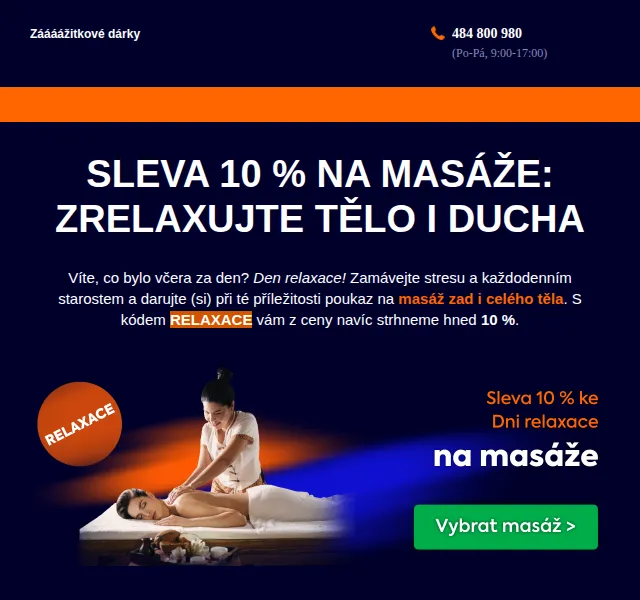 Adrop: sleva 10 % na masáže – červenec 2026 | Nuslet.cz