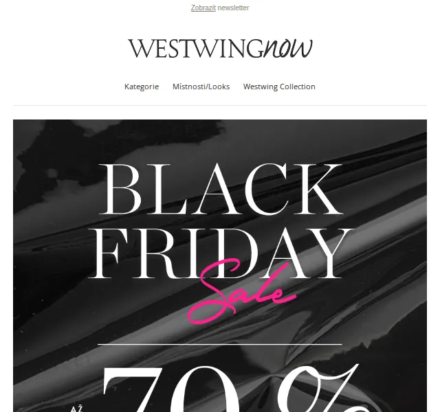 WestwingNow: Black Friday až -70 % na bestsellery – červen 2026 | Nuslet.cz