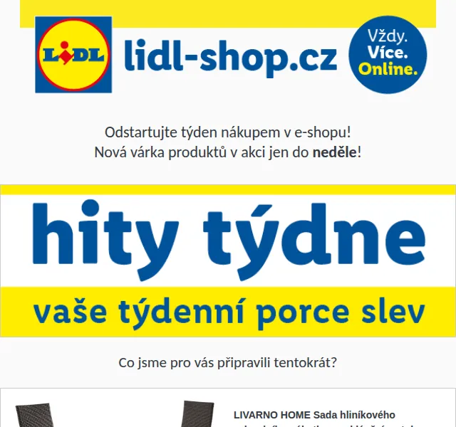 Lidl: Hity týdne se slevami až 30 % – srpen 2026 | Nuslet.cz