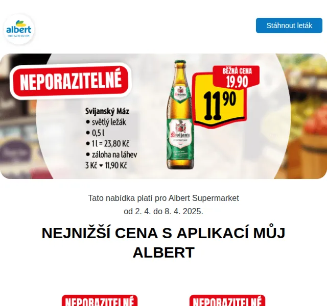 Albert: Rajčata koktejlová 44,90 Kč a další akce – červenec 2026 | Nuslet.cz