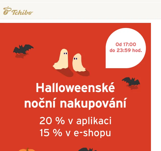 Tchibo: Sleva 20 % v aplikaci, 15 % online – duben 2026