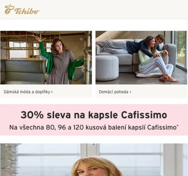 Tchibo: Sleva 30 % na kávu + nový nábytek – duben 2026