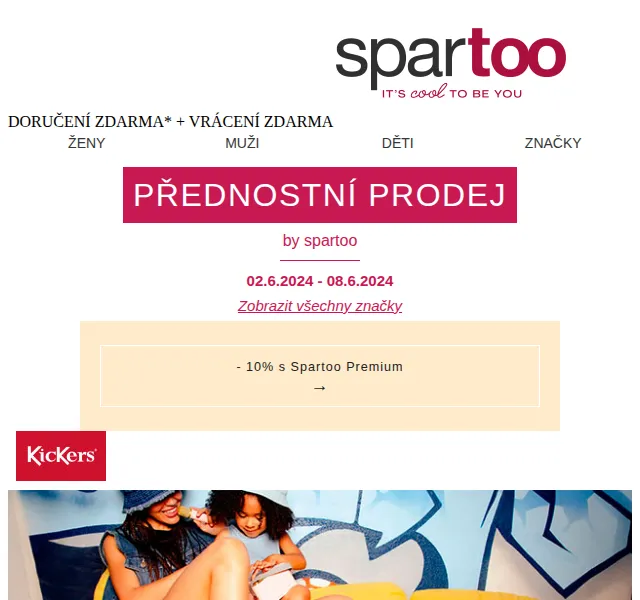 Spartoo: Sleva až -50 % na Kickers, Puma, IgI&CO – červenec 2026 | Nuslet.cz
