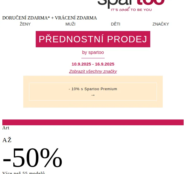 Spartoo: Až -50 % na Citrouille et Compagnie, Betty London – září 2025 | Nuslet.cz
