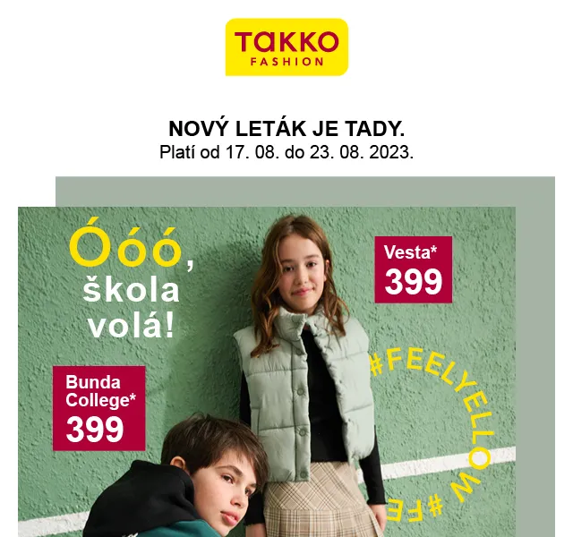 Takko Fashion: Leták Zpět do školy – červenec 2026 | Nuslet.cz