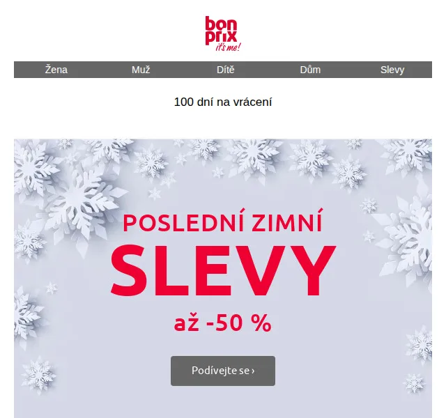 Bonprix: Až -50 % na vybrané výrobky – zima 2026 | Nuslet.cz