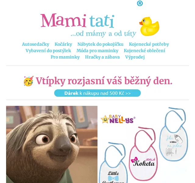 Mamitati.cz: Vtipné bryndáky a body Baby Nellys – červen 2026 | Nuslet.cz