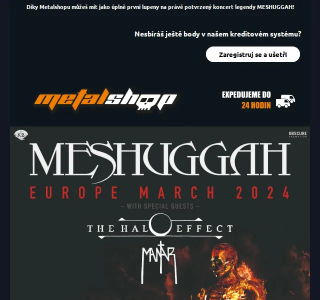 METALSHOP: Exkluzivní předprodej vstupenek Meshuggah – červenec 2026 | Nuslet.cz