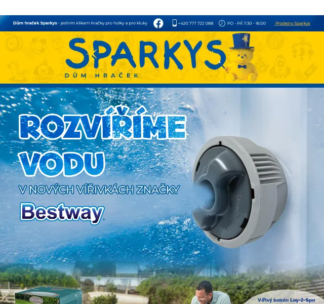 Sparkys: Rozvíříme vodu v nových vířivkách BESTWAY – červen 2026 | Nuslet.cz