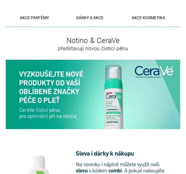 Notino: CeraVe péče o pleť se slevou i dárky – červenec 2026 | Nuslet.cz