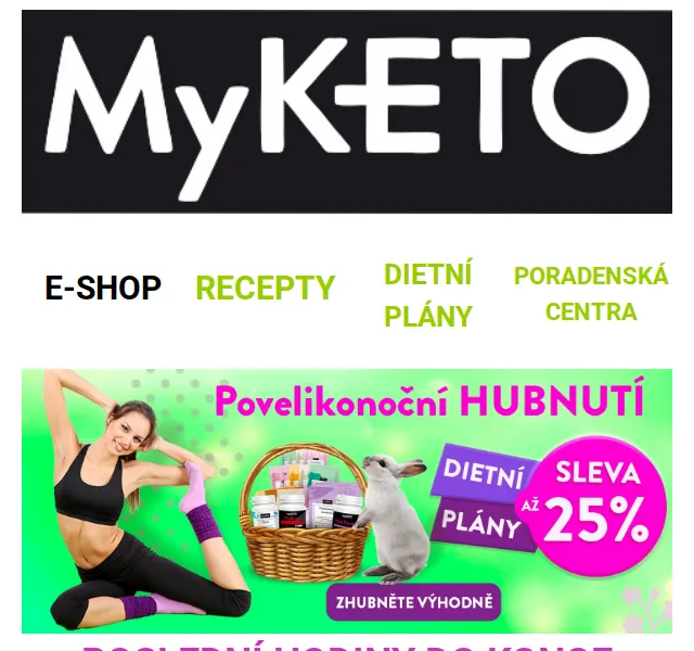 MyKETO: Slevy až -25 % na keto dietu – červen 2026 | Nuslet.cz