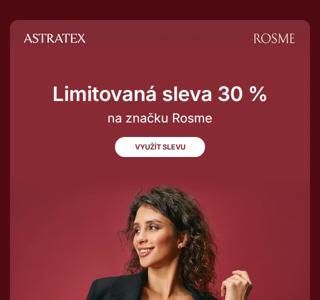 Astratex: sleva 30 % na značku Rosme – květen 2026 | Nuslet.cz