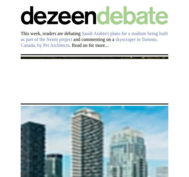 Dezeen Daily: Architektonická diskuse a nové projekty – červenec 2026 | Nuslet.cz
