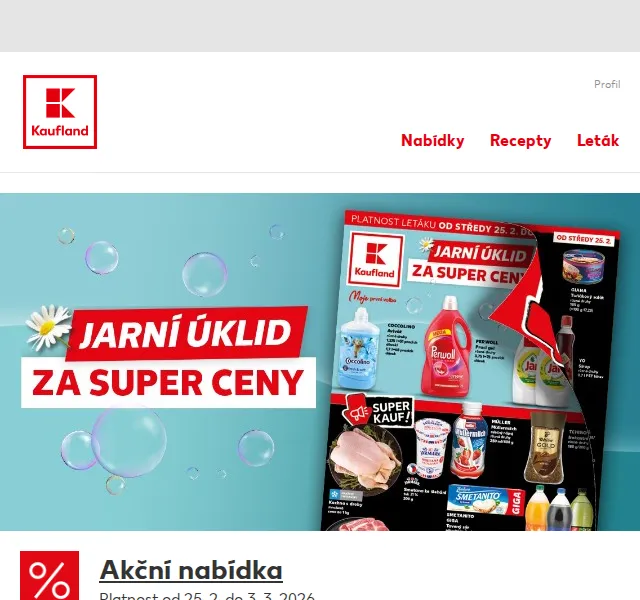 Kaufland: Persil, Jar, Mariela – sleva až 40 % | duben 2026