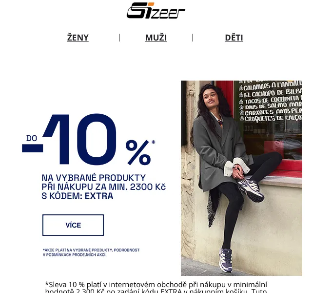 Sizeer: -10 % online na módu – květen 2026 | Nuslet.cz