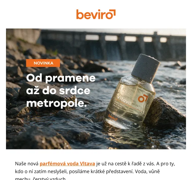 Beviro® Vltava Eau de Parfum – nová vůně | srpen 2026