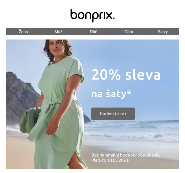 Bonprix: 20% sleva na šaty – červenec 2026 | Nuslet.cz