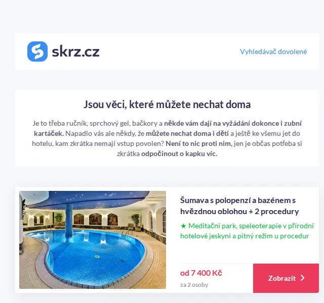 Skrz: pobyty pro dospělé v Česku i zahraničí – červenec 2026 | Nuslet.cz