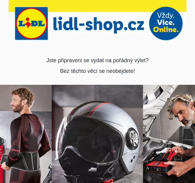 Lidl: Motocyklové vybavení CRIVIT – červen 2026 | Nuslet.cz