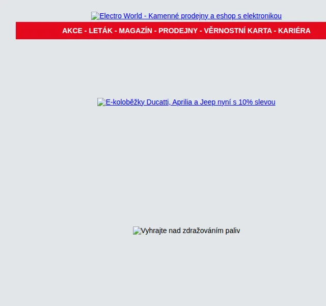 Electro World: E-koloběžky Ducati, Aprilia a Jeep s 10% slevou – červen 2026 | Nuslet.cz