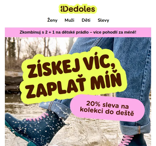 Dedoles: 20% sleva na kolekci do deště – červenec 2026 | Nuslet.cz